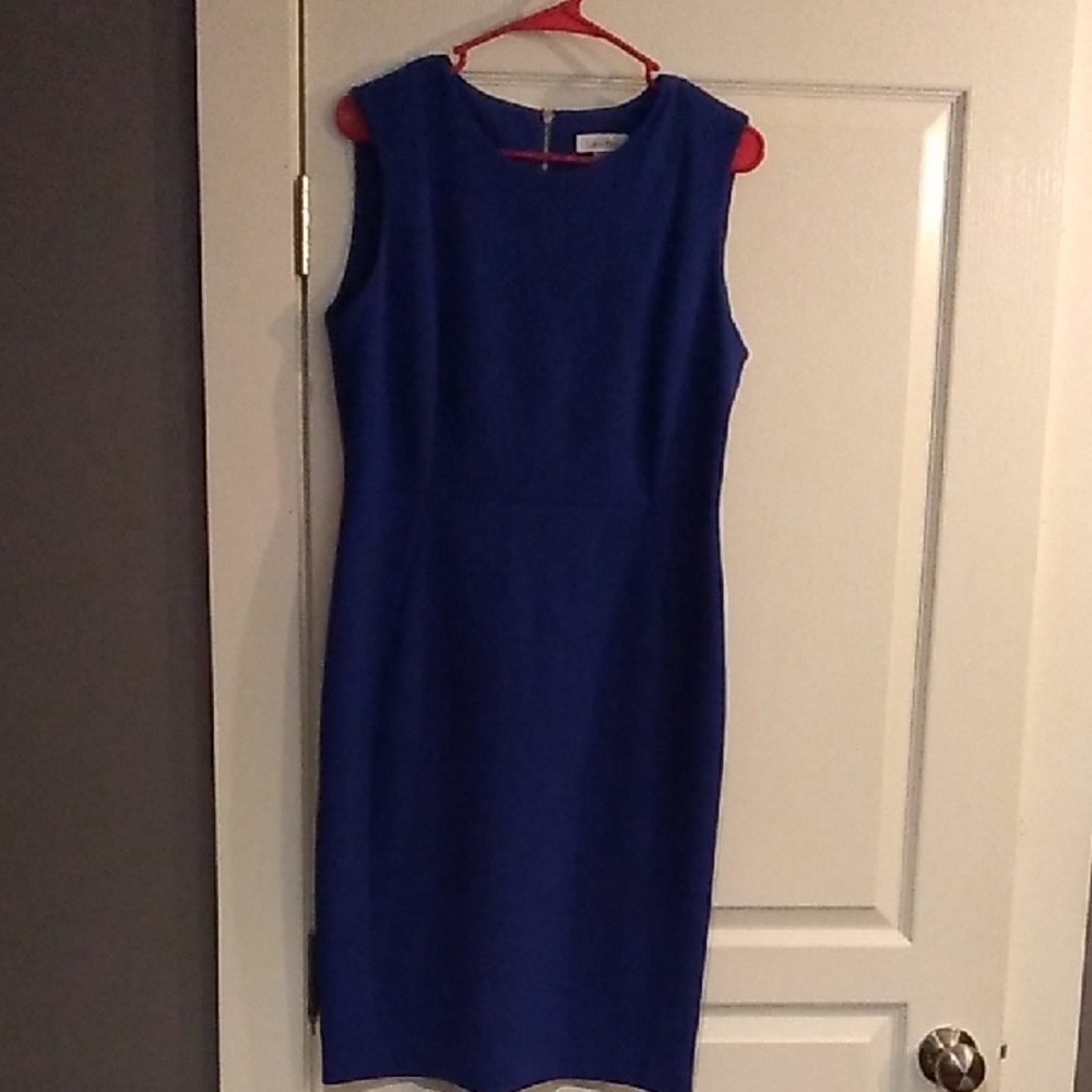 Elegant Blue Sleeveless Dress